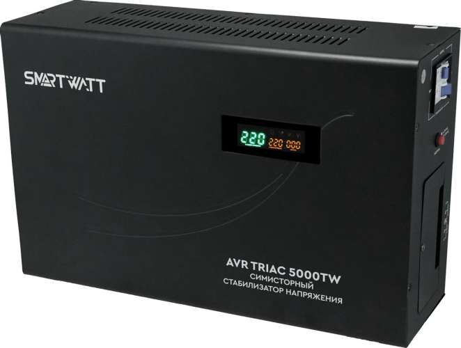 Стабилизатор напряжения SMARTWATT AVR Triac 5000TW черный [4512020380002]